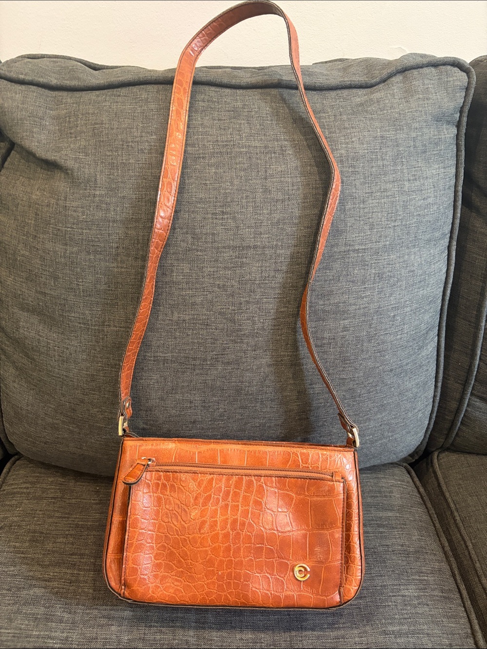 Vintage coach style Leather Shoulder Bag
